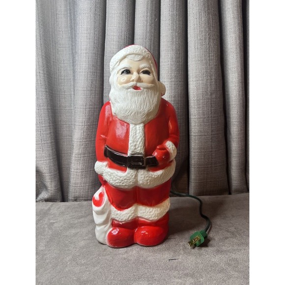 Santa Christmas Blow Mold VTG Union Products 1968 Cord Read Works 14” - Picture 4 of 15